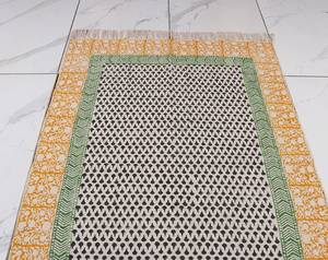 Tapis en coton de style bohème indien, tapis fait main imprimé à la main, tapis de sol, décoration intérieure - Product Image 2