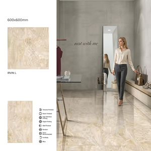 Azulejos de Porcelana Pulida con Diseño de Mármol Bianco, 600x600 mm, Acabado Brillante, GVT, para Pisos Interiores de Lujo - Product Image 5