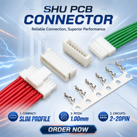 Connecteur de carte SMT pour PCB, pas de 1,0 mm, fil vers connecteur de carte pour l'électronique de communication et automobile