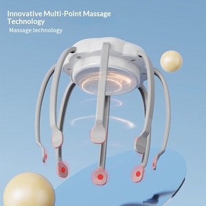 Masseur de tête électrique USB en forme de pieuvre pour massage du cuir chevelu, physiothérapie, soulagement du stress, relaxation, grattage et préhension - Product Image 2