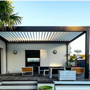 High Quality Garden Pergolas and <strong>Gazebos</strong> Outdoor Backyard Electric Louvered Pergola Roof System Waterproof for <strong>Sale</strong> - Product Image 2