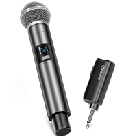 FDUCE professionnel FM double Microphone UHF microphone à main enregistrement karaoké Microphone sans fil pour scène de Performance