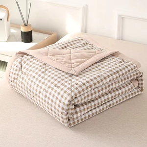 Trapuntino Estivo a Quadri in Poliestere Lavato, Coperta Sottile per Aria Condizionata, <span class=keywords><strong>Copriletto</strong></span> per Letto Singolo, <span class=keywords><strong>Matrimoniale</strong></span>, Queen, King - Product Image 3