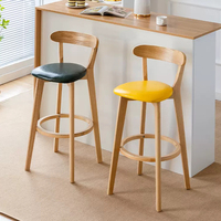 Mobilier de restaurant moderne dossier en bois comptoir de pub en métal tabouret de bar chaises haute cuisine tabouret de bar