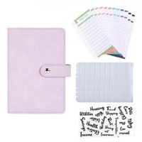 Carnets en cuir, format mini professionnel, 6 anneaux, spirale, agenda de travail, journal, classeur de budget, couverture en cuir PU, classeur à anneaux A6