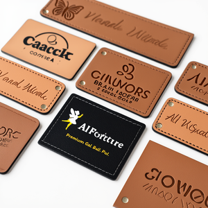 Tùy chỉnh dập nổi tên thương hiệu logo jeans <span class=keywords><strong>PU</strong></span> da các bản vá lỗi may trên ủng hộ cho quần áo da nhãn tag - Product Image 4