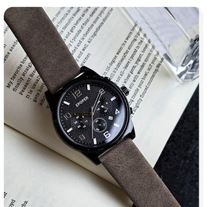 Elegante y moderno reloj cronógrafo multifuncional minimalista, versátil, casual, de cuarzo, resistente al agua, para hombre. - Product Image 4