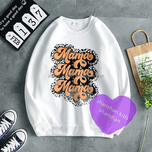 Vente en gros <span class=keywords><strong>de</strong></span> chandail imprimé <span class=keywords><strong>de</strong></span> lettres <span class=keywords><strong>de</strong></span> maman et moi d'Halloween 2022 en tissu blanc pur avec motif personnalisé si agréable à porter des sweats à capuche - Product Image 2