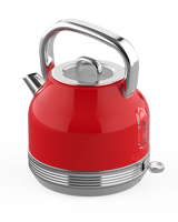 Bouilloire électrique au design rétro 1,7 L en acier inoxydable sans fil, chauffe-eau rapide avec jauge de température analogique