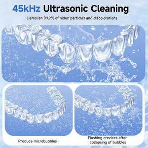 Nouveaux produits 2026 : Nettoyeur ultrasonique mini 4 modes UV avec réservoir en acier inoxydable de 200 ml pour le <span class=keywords><strong>nettoyage</strong></span> des appareils dentaires et des <span class=keywords><strong>lunettes</strong></span> - Product Image 6