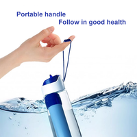 Vente en gros Voyage en plein air Randonnée Sport Portable Réutilisable Boire 650ml Charbon actif Alcaline UF Filtre Bouteille d'eau