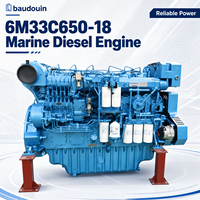 Prix d'usine SCDC Baudouin Série 6M33 478 kW 650 ch 1800 tr/min Moteur marin 6M33C650-18 pour bateau de pêche, bateau de travail, remorqueur
