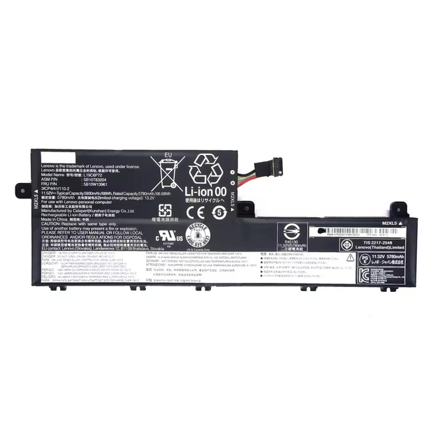 MISEN 68Wh 11.55V 6200mAh Lithium Polymer Rechargeable ThinkPad L19L6P72 L19C6P72 L19C6P72 Laptop Battery