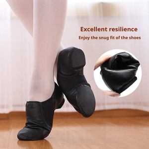 Zapatos de Baile de Jazz de Cuero Genuino para Adultos, Zapatos de Animadoras Resistentes al Desgaste, Calzado de Práctica para Profesores, <span class=keywords><strong>Zapatillas</strong></span> de <span class=keywords><strong>Ballet</strong></span> - Product Image 5