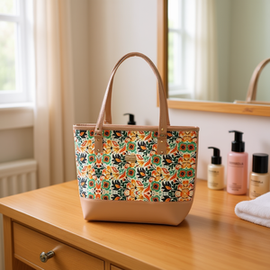 Bolsa de Cosméticos de Gran Capacidad para Mujer Fana Ethan, de Poliéster, con Estampado Floral, Cierre de Cremallera, Estilo Bohemio, Estuche de Almacenamiento de Maquillaje - Product Image 2