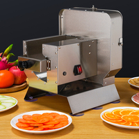 Commerciële voedselsnijder Automatische groentesnijder Ui Aardappel Citroen Mango Kokosnoot Snijmachine Roestvrijstalen fruitsnijmachine