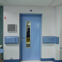 Porte de salle blanche en verre de conception moderne personnalisable, étanche et purifiante, fabriquée par le fabricant, pour une utilisation en laboratoire hospitalier