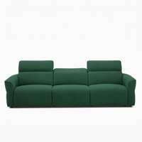 Canapé inclinable électrique moderne en tissu 2-3 places pour home cinéma, avec appuie-tête réglable électriquement, port USB et fonction glissante inclinable à plat