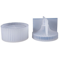 YS boîte de rangement à rayures rondes moule en Silicone bricolage goutte à goutte colle boîte à bijoux moule en résine Pot de fleur ciment plâtre bougie pot moule