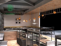 Meubles de bar rustiques pour restaurant, comptoir de café à vendre