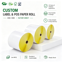 Etiquette Matière première Brillant Mat Blanc Étiquette PP PE PET Film Autocollant Rouleau Jumbo