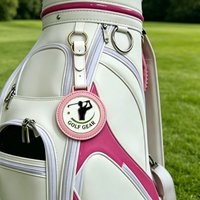 Étiquette de sac de golf en alliage de zinc de haute qualité, personnalisable avec logo métallique, durable, pour bagages de voyage, accessoire de golf en gros