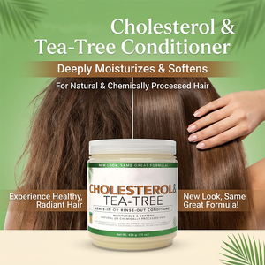 Après-shampoing revitalisant à l'huile d'arbre à thé, sans rinçage, lissant, à la kératine et végétalien bio pour réparer et revitaliser les cheveux abîmés - Product Image 1