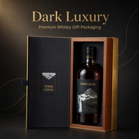   Boîte cadeau en bois foncé écologique avec logo personnalisé, emballage haut de gamme pour whisky single malt, vin, champagne, OEM ODM