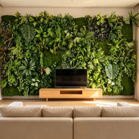 Panneaux de décoration de jardin vertical intérieur-extérieur, mur végétal artificiel, type herbe, fleur pour la décoration de la maison