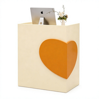 Comptoir d'accueil pliable moderne en bois pour salon de beauté et magasin de détail, petit comptoir d'accueil de 1m, marque Hongkai, logo personnalisé disponible