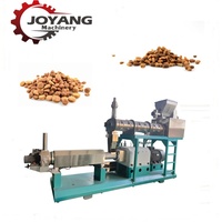 Machine automatique de fabrication d'aliments pour chiens, entièrement automatique, croquettes, acier inoxydable 304, moteur d'extrusion à double vis, PLC