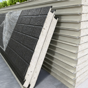 Panel de Pared Sándwich de Lana de Roca y Acero, Ecológico, Resistente al Agua, Diseño Moderno para Cuartos Fríos, Talleres, Almacenes, Baños y Exteriores - Product Image 2