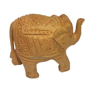 Escultura de Elefante de Madera Hecha a Mano, Estatuilla de Elefante PARA LA Oficina, Hotel, Restaurante, Decoración de Escritorio - Product Image 1