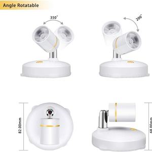 Luces LED Inalámbricas para Gabinetes, Giratorias, Regulables, Funcionan con Batería, se Pueden Pegar en Cualquier Lugar - Product Image 5