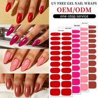 Enveloppes d'ongles en gel personnalisées, rose vif, rose pâle, lilas, violet, avec paillettes épaisses brillantes, longue durée, non toxiques, sans UV, pour manucure en salon