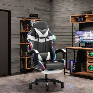 <span class=keywords><strong>Silla</strong></span> Gamer <span class=keywords><strong>Racer</strong></span> de Alta Calidad con Luces LED de Colores, Reposapiés Opcional, Tira de Luces RGB y Función de Masaje - Product Image 5