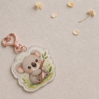 Breloques en acrylique personnalisées en gros, porte-clés transparents, pendentifs animaux Kawaii, accessoires de sac mignons pour cadeaux et fêtes