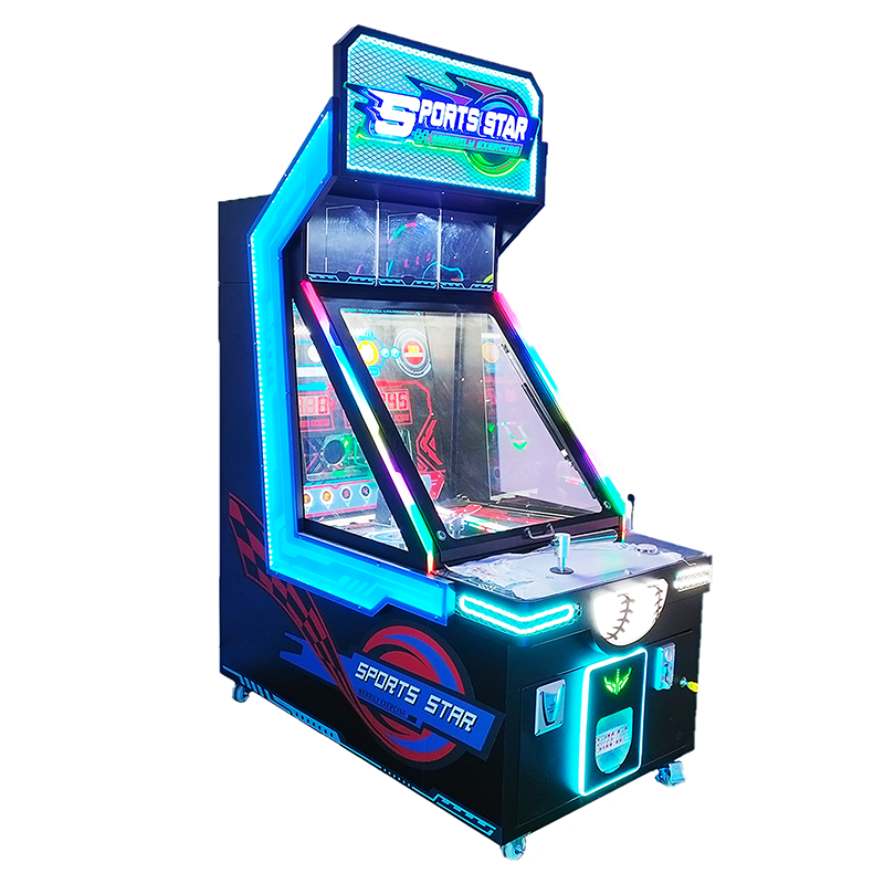Coin-Operated Basketball Shooting Game Machine for Entertainment at Game Centers with English and Spanish Language Options