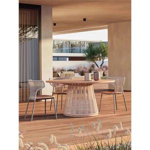 Chaise de salle à manger nordique en bois massif patio extérieur balcon loisirs terrasse jardin meubles en <span class=keywords><strong>rotin</strong></span> pour <span class=keywords><strong>salon</strong></span> et jardin - Product Image 5