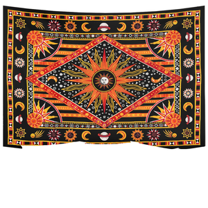 Tapisserie murale vintage en coton tissé, imprimé artistique, style hippie bohème indien mandala, pour chambre ou salon - Product Image 1