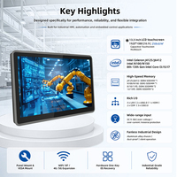Computadora Industrial con Panel Táctil, Linux, Rs485, Monitor TFT-LCD, HMI, Intel de 10.ª Generación, DC 9-36V