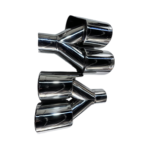 L + R OD:76/80/<span class=keywords><strong>89</strong></span> M Punta de escape Tubo de escape doble de acero inoxidable cromado Tubo de escape cuádruple para <span class=keywords><strong>BMW</strong></span> - Product Image 1