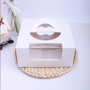 EMOER снэк-бумажная коробка с 4 разделениями и ручкой