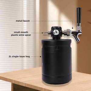 Dispensador <span class=keywords><strong>de</strong></span> <span class=keywords><strong>Cerveza</strong></span> Portátil Tipo Growler <span class=keywords><strong>de</strong></span> 2L, Mini Barril <span class=keywords><strong>de</strong></span> Acero Inoxidable con Sistema <span class=keywords><strong>de</strong></span> CO2, Perfecto para el Hogar o Bar - Product Image 5