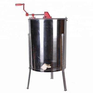 4 <b>Frames</b> Manual Stainless Steel Radial Honey Extractor with Adjustable Height Stand and Honeycomb Drum Spinner New - Product Image 4
