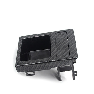 Portavasos de fibra de carbono para BMW Serie 3, caja de almacenamiento para la consola central, bandeja multifuncional para monedas - Product Image 4