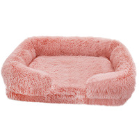 Canapé-lit de luxe en tissu peluche pour chien et tapis pour chat - Épais, amovible, lavable, garde au chaud toutes les saisons