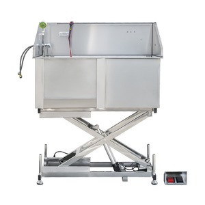 Baignoire pour animaux de compagnie haut de gamme en acier inoxydable 304, pour animalerie, club canin, grande baignoire électrique relevable pour chien - Product Image 1