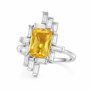Anello con Design Geometrico a Forma di T Irregolare, Anello Classico da Dito per Donne - Product Image 1