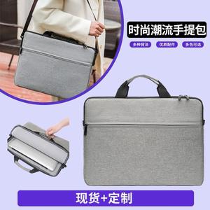 Laptop Sleeve 14 Inch Grey Oxford Cloth Shock Absorbing Business <b>Bag</b> For Men Women - Product Image 5